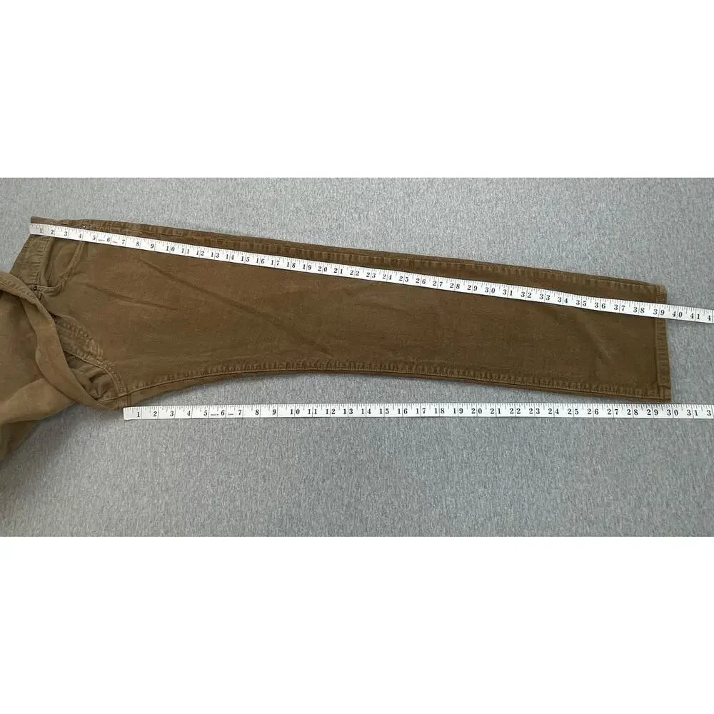 J Crew Pants Men 31 x 32 Brown 770 Corduroy Cotton Blend Stretch Straight Leg‎